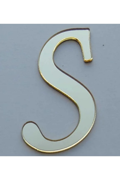 Evsay Yapışkanlı Pleksi Harf Gold S Harfi 4cm Çapında 1 Adet