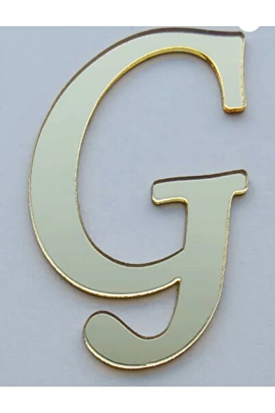 Evsay Yapışkanlı Pleksi Harf Gold G Harfi 4cm Çapında 1 Adet