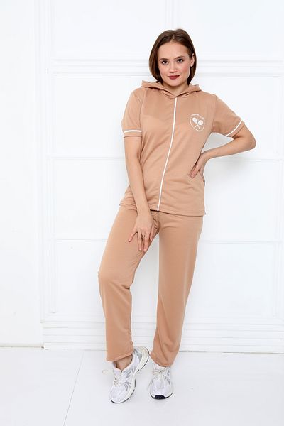 FAMES PİJAMA Tennis Club Sports Hooded Women's Pajama Set