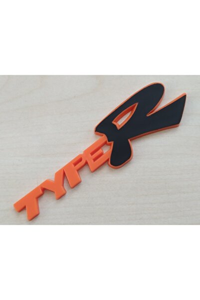 JDM Typer Arması Kabartma Sport Arma Turuncu 10x2cm (TYPER LOGOSU) Typer Yazısı