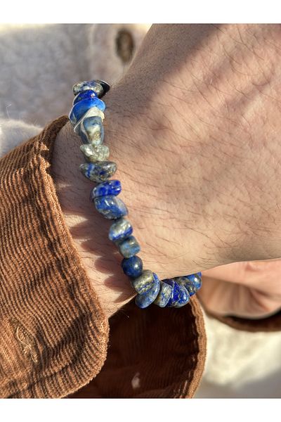 CAPO by Aytaç Yamaç Troy Lapis Lazuli Natural Stone Unisex Bracelet Lapis Men's Bracelet