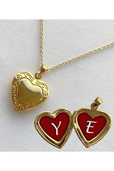 BK Design Çelik Y E Harfli Epoksi Dolgulu Açılır Kapanır Kapaklı Kalp Sevgili...