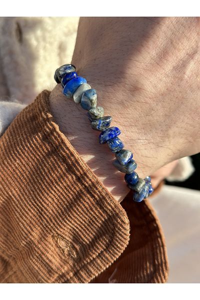 CAPO by Aytaç Yamaç Troy Lapis Lazuli Natural Stone Unisex Bracelet Lapis Men's Bracelet