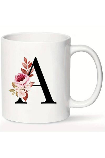 sıradışıhediyem Fancy Customizable Letters Mug Cup