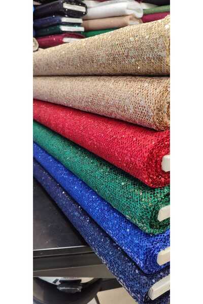 River Fabrics Pullu File Kumaş Yeşil