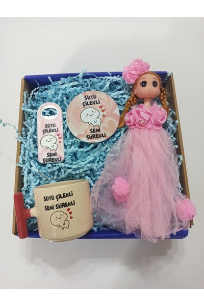 Alanç Gift Yılbaşı Özel Hediye Seti El Yapımı Kupa, Anahtarlık, Açacak, Bardak Altlığı