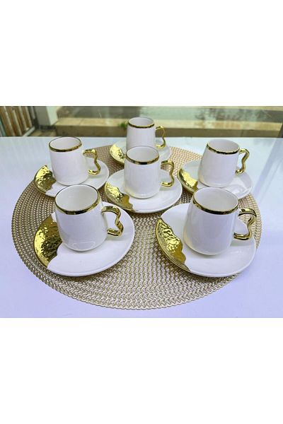 ACAR Kilian 6 Personality Porcelain Coffee Cup Set White 5188