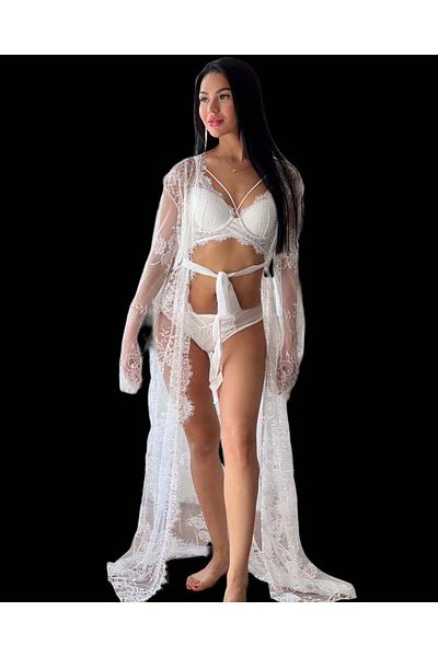 nuriçgiyim Alara lace kimono