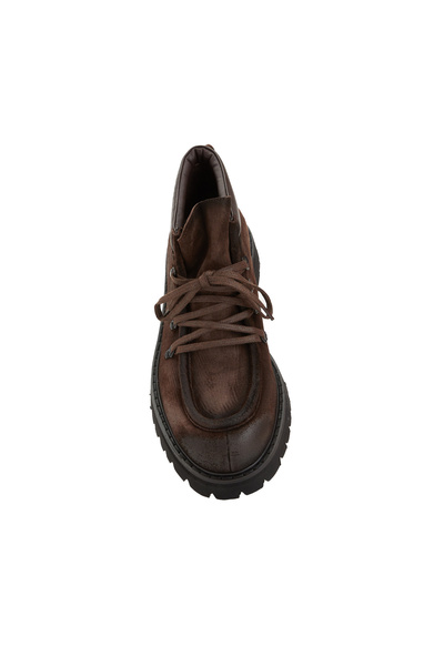 Dıvarese Kahverengi Erkek Deri Bot