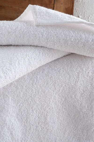 Mürdüm Home Απλό 1 τεμάχιο 50x90 εκ. Πετσέτα ξενοδοχείου διπλής ραφής Λευκή πετσέτα μπάνιου