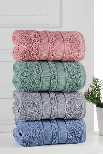 Mürdüm Home Mila Hand and Face Towel Set 50x90 cm4