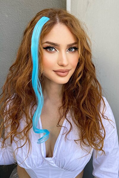 TAKIŞTIR Postă de păr cu fixare laterală de culoare albastră - 50 cm