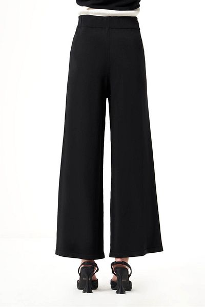 Mizalle Bsc Rayon Knitwear Black Trousers