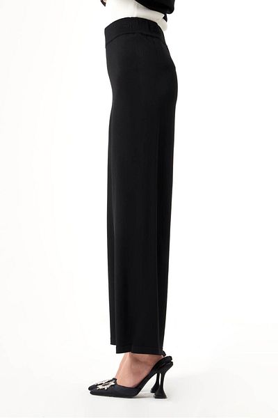 Mizalle Bsc Rayon Knitwear Black Trousers
