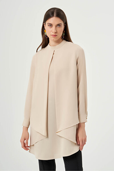 Mizalle Front Layered Mink Tunic