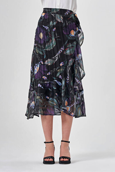 Mizalle انتفض تنورة ملونة