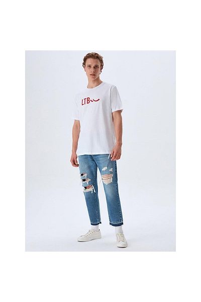 Ltb Rosono Men's White T-shirt