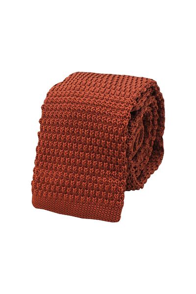 COOLMENCLUB Orange Knit Tie