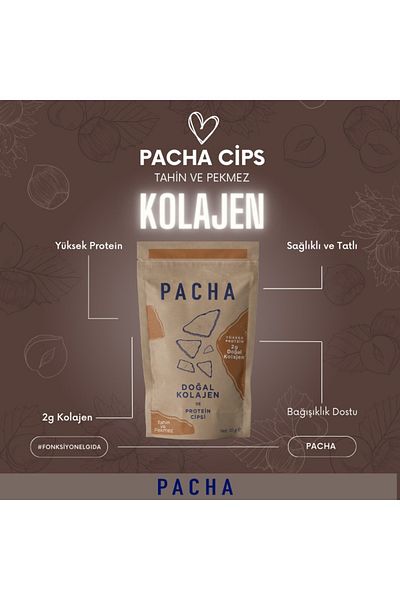 PACHA رقائق الكولاجين والبروتين الطبيعية - صندوق دبس شهري مع الطحينة