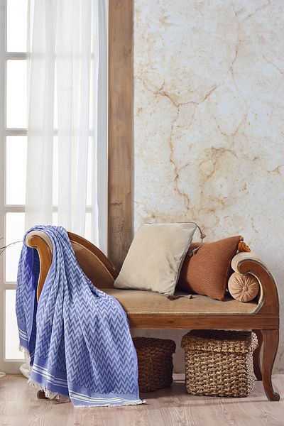 Vagonik 2 PCS Zigzag Cotton TV Tuesday| Throw Knee Blanket