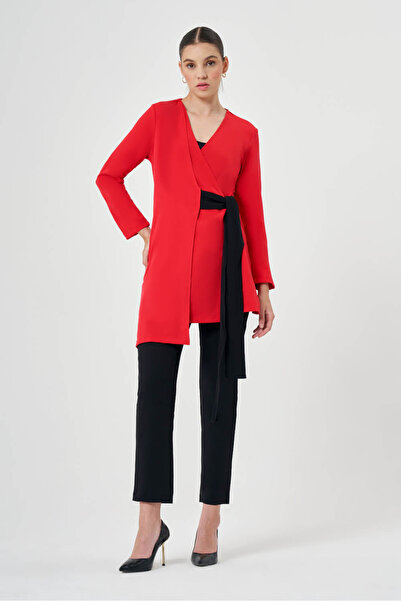 Mizalle Double Fuchsia Kimono