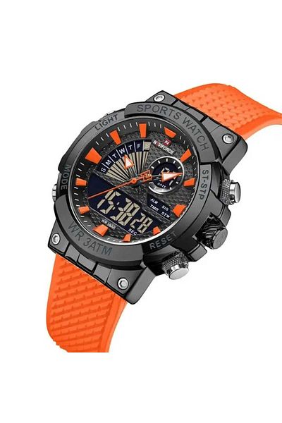 Naviforce Men's Wristwatch Digital & Analog Silicone Cord 1809
