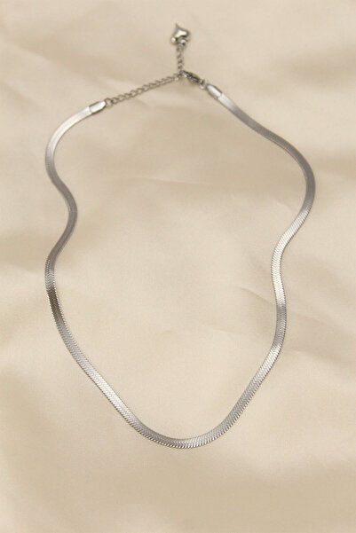 Clariss 316L فولاذ فضي اللون 45 سم سلسلة إيطالية موديل قلادة نسائية