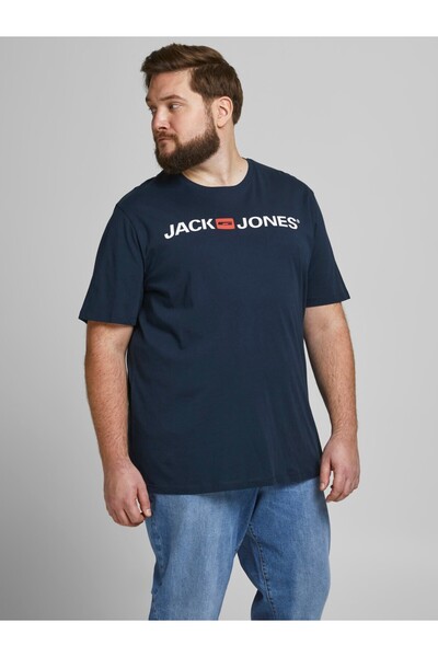 Jack & Jones Tricou Jack&jones cu gât rotund, mărime mare, bleumarin, pentru ...