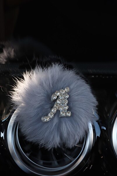 TASARIM ARABAM ATİKE ELİF AKIN عطر مكيف الهواء ذو الحروف الفضية واللون الرمادي الداكن