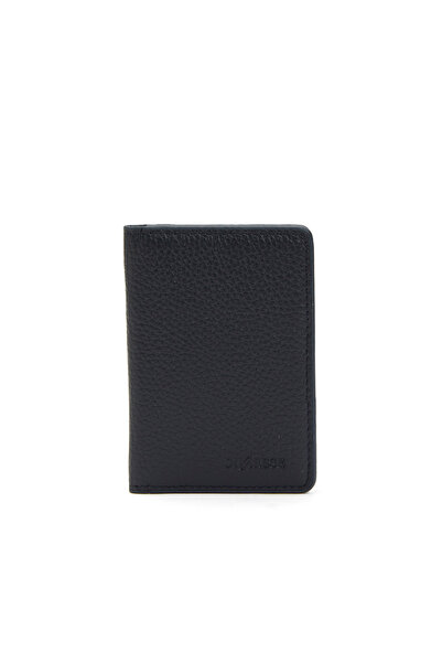 Dıvarese Lacivert Erkek Deri Kartlık