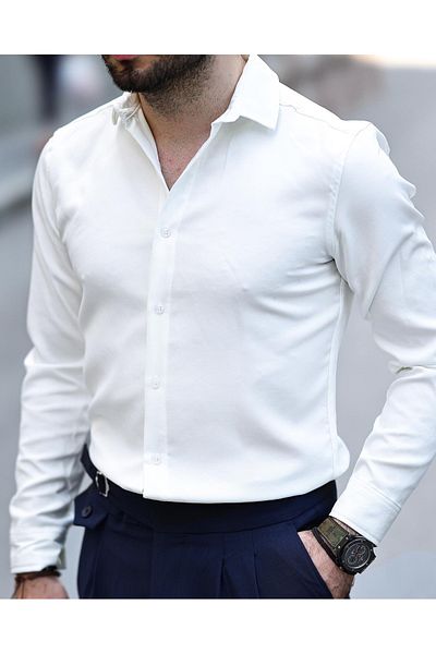 BASEL.CO Cămașă Lycra Slim Fit
