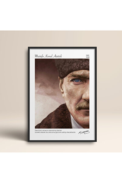 HOMEPACK Siyah Ahşap Çerçeveli Tablo Çerçeveli Poster Sanatsal Modern Duvar Dekoru (ATA013-SİYAH)