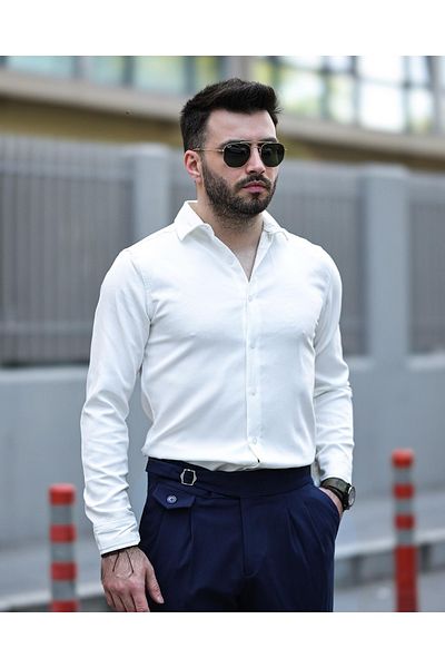 BASEL.CO Cămașă Lycra Slim Fit