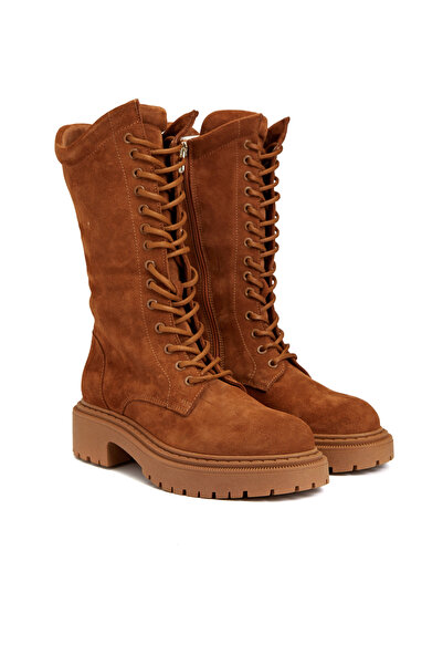 Dıvarese Taba Kadın Deri Çizme