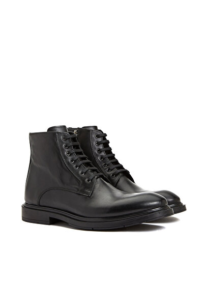 Dıvarese Siyah Erkek Deri Bot