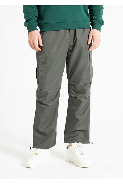 RUBYSTARS Men's Parachute Pants with Adjustable Cargo Pockets 4356