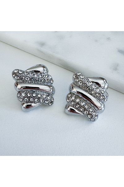 CHARMLUCKY Square earrings with steels