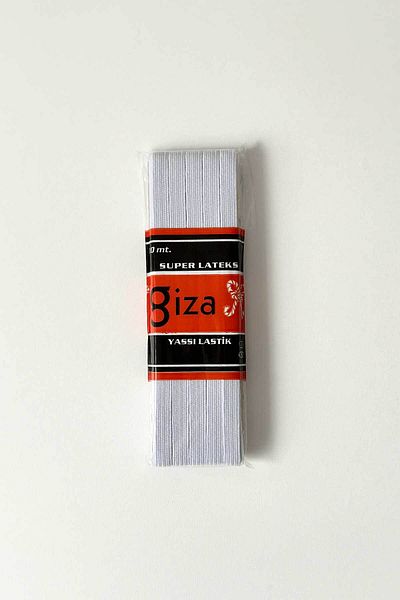 GİZA White Flat Elastic, 10-Meter Waist Leg Frost Elastic, Skirt Waist Elastic, 2-Piece SET