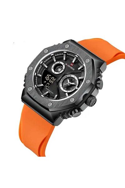Naviforce Men's Wristwatch Digital & Analog Silicone Cord 1814