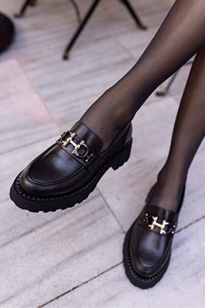 ANGELİNA JONES ANİEL ДАМСКИ ЧЕРНИ ОБУВКИ МОКАСИНИ Естествена кожа