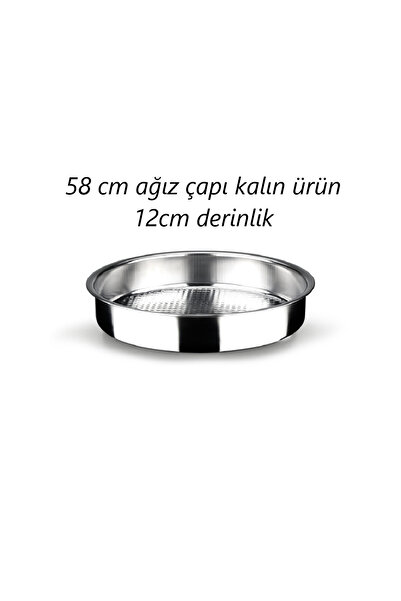 Yıldız çelik Krom kalın köfte leğeni 58 cm