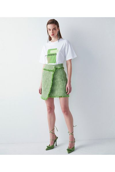 İpekyol Women's Green Skirt