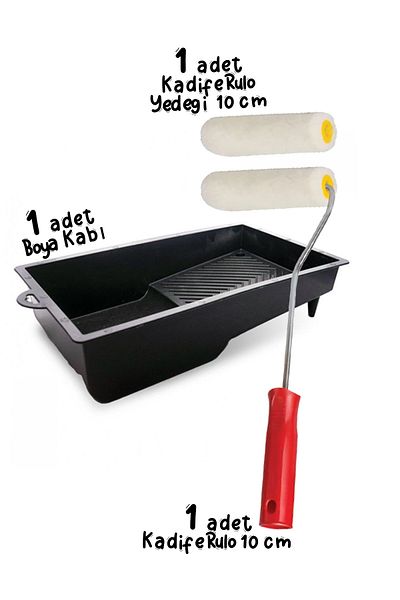 İnangün Hobby/Mini Painter Set, Acrylic Painting Set, Velvet Roller Set,