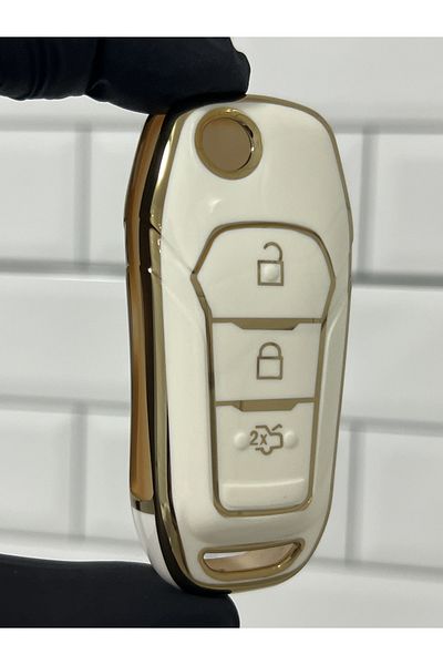 BARKAS ELEKTRONİK Ford Puma Compatible Switchblade Nano Key Case White Color
