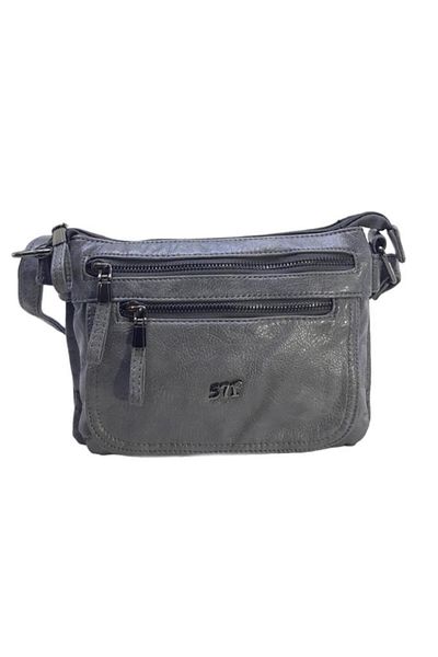 Baginn Geantă de umăr pentru poștaș cu curele încrucișate pentru femei Washed S.Leather