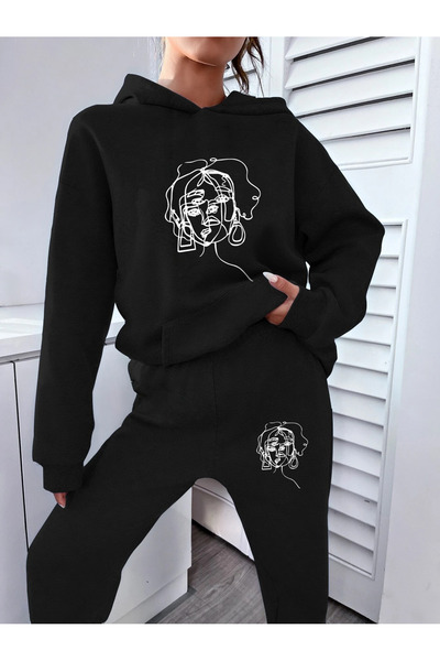 bellanova Γυναικεία αθλητική φόρμα LUNAVISTA - Φούτερ με στάμπα με φιγούρες κ...