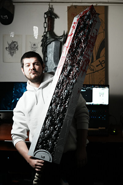 VeyernCraft Berserk Guts Kılıç Gerçek Boyut Guts Sword Figür 3D 180 CM