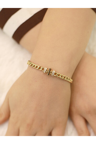 ZEYNEPLİ GOLD 14 Ayar Altın I Harfi Gurmet Bileklik