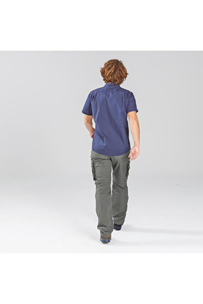 Decathlon Men's Outdoor Cargo Pants - Khaki - Travel 100, Modular Design