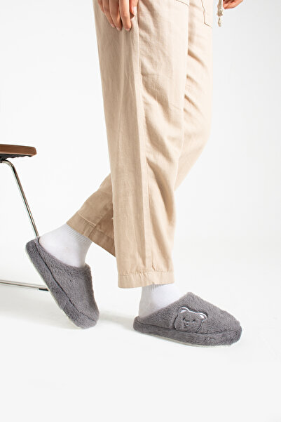 Newon Унісекс домашні тапочки з вовняною підкладкою, зручні, закриті, не ковзають, висока підошва